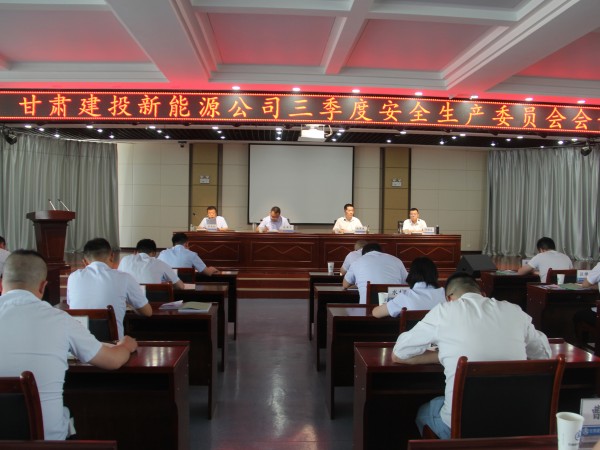 新能源公司組織召開(kāi)第三季度  安全生產(chǎn)委員會(huì)